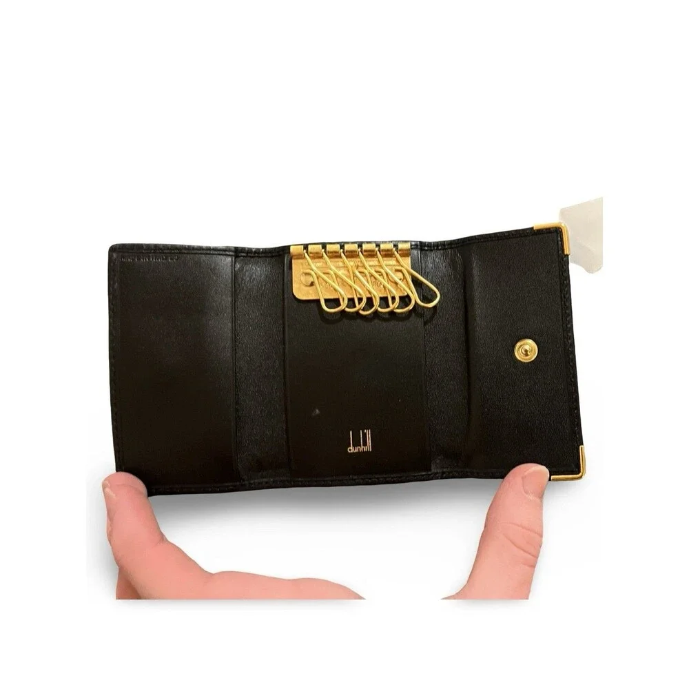 Dunhill Black Leather Key Wallet